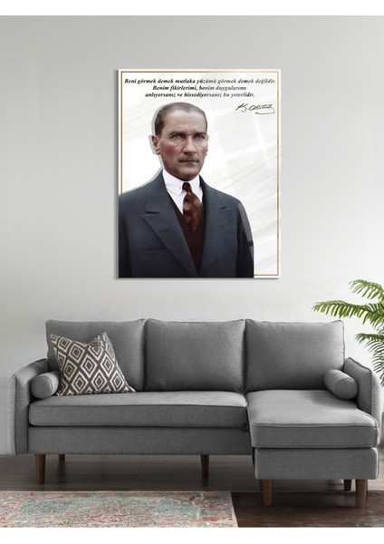 Atatürk Cam Tablo - Cam Tablolar - Atatürk Tablo - Atatürk Portresi - Atatürk Tablosu - ATA104
