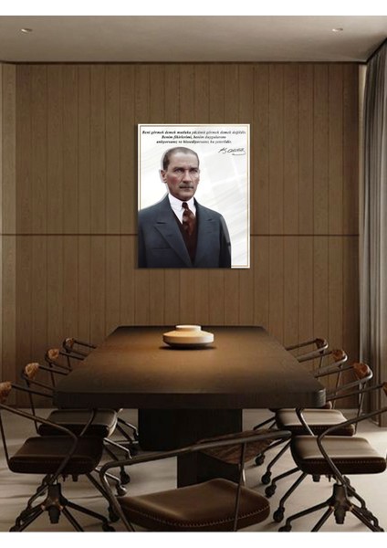 Atatürk Cam Tablo - Cam Tablolar - Atatürk Tablo - Atatürk Portresi - Atatürk Tablosu - ATA104