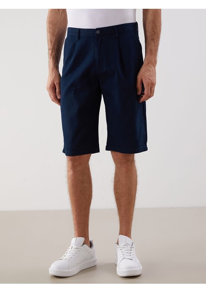 Yeni Sezon Rahat Kalip Gabardin Erkek Bermuda Sort - S5FH41Z8