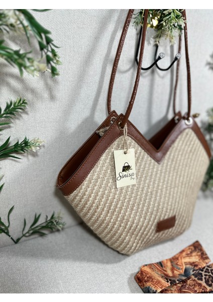 Kadın Hasır Fular Detay Omuz Askılı Çanta indirimleri