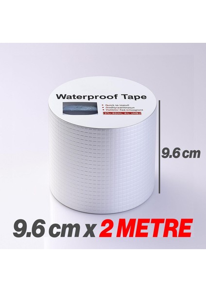 2 Metre Çatı Izolasyon Bandı Su Sızdırmazlık Geçirmezlik Yalıtım Çamur Tamir Çatlak Boru Bant 96 mm fiyatları