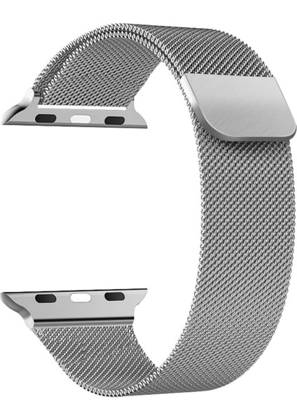 Apple Watch 10 9 8 7 6 Se Ultra Uyumlu 42 44 45 46 49MM Milano Metal Hasır Mıknatıslı Kordon Paslanmaz Çelik