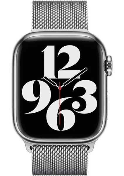 Apple Watch 10 9 8 7 6 Se Ultra Uyumlu 42 44 45 46 49MM Milano Metal Hasır Mıknatıslı Kordon Paslanmaz Çelik
