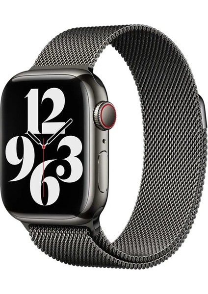 Apple Watch 10 9 8 7 6 Se Ultra Uyumlu 42 44 45 46 49MM Milano Metal Hasır Mıknatıslı Kordon Paslanmaz Çelik