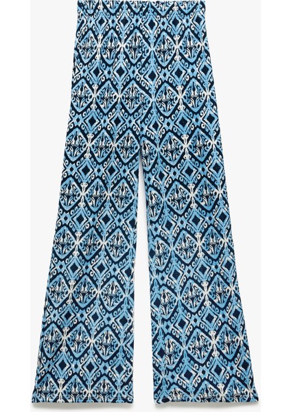 Yeni Sezon Yüksek Bel Bürümcük Baskılı Geniş Paça Pantolon Bürümcük modelleri