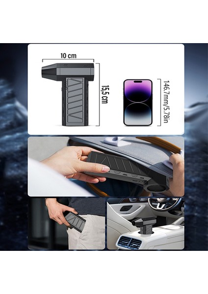 4 Kademe Süper Güçlü Üfleyici Şarjlı Hava Kompresörü 130000 Rpm Çok Fonksiyonlu Turbo Fan 4000 Mah modelleri