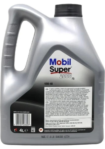 Super 2000 10W-40 4 Lt Motor Yağı
