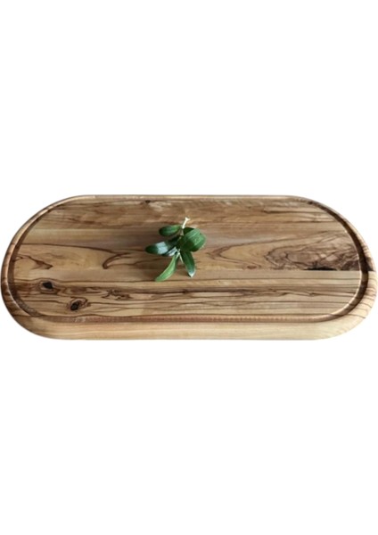 Zeytin Ağacı Ahşap Dikdörtgen Oluklu Steak Tahtası Büyük 37X18