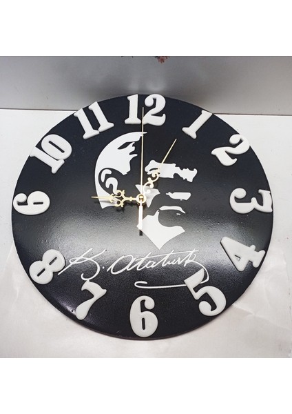 Epoksi Roma rakamlı 32X32CM Analoğ DUVAR Saati modelleri