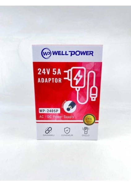 Wellpower WP-2405P Adaptör 24 Volt 5 Amper
