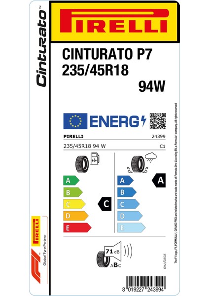 235/45 R18 94W Cint P7 Oto Yaz Lastigi (Üretim Yılı:2024) fiyatları
