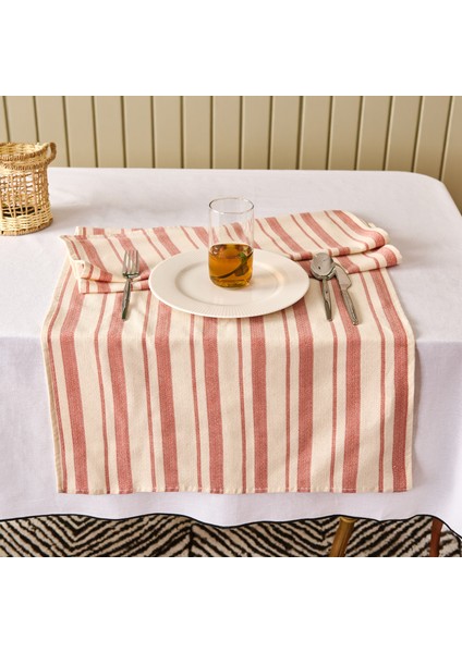 Soft Alno Runner - Ekru / Kiremit - 50X140 cm