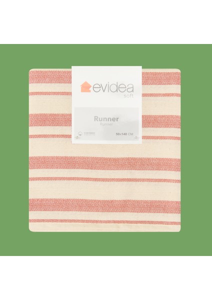 Soft Alno Runner - Ekru / Kiremit - 50X140 cm indirimleri