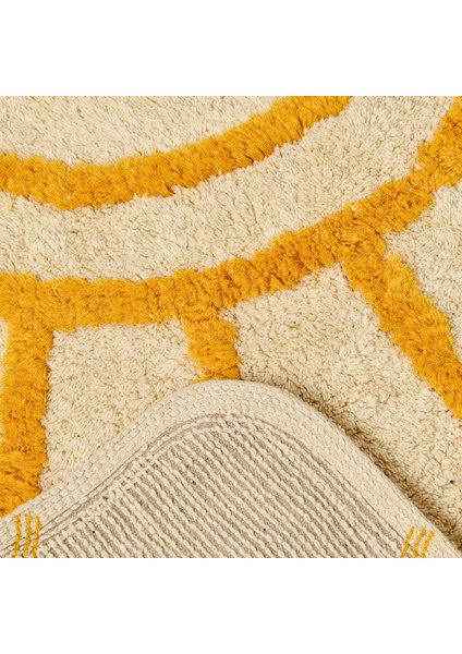 Soft Sun Tufting Banyo Paspası - Ekru - 60X90 cm