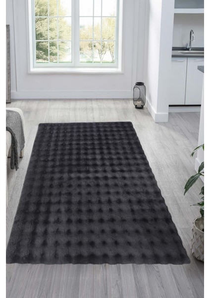 Puffy Bubble Antrasit Halı ve Yolluk | Ekstra Yumuşak, Kaymaz, Yıkanabilir, Dökülme Yapmaz modelleri