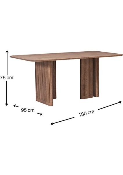 Nomada Ahşap Yemek Masası 95X180 fırsatları