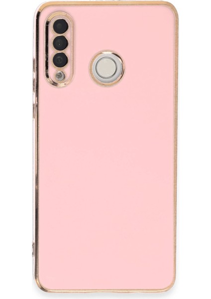 Huawei P30 Lite Kılıf Volet Silikon - Pembe Bstmy