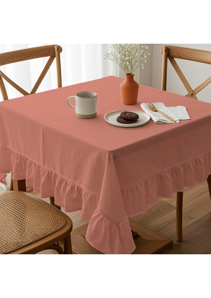 Fırfırlı Ranforce Kumaş Masa Örtüsü fiyatları