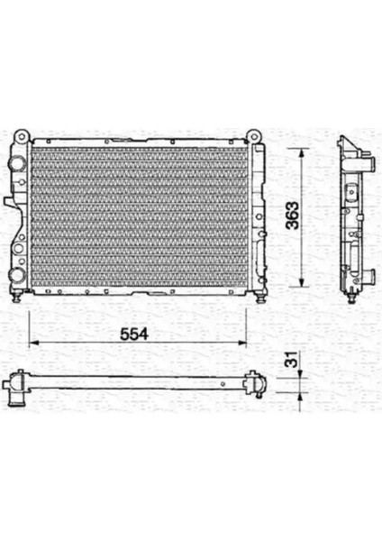 Motor Radyatoru Tempra Klımalı 1,6 / 2,0 (2 Sıra Cu+Pl)