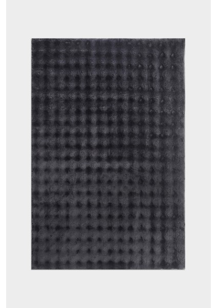 Puffy Bubble Antrasit Halı ve Yolluk | Ekstra Yumuşak, Kaymaz, Yıkanabilir, Dökülme Yapmaz