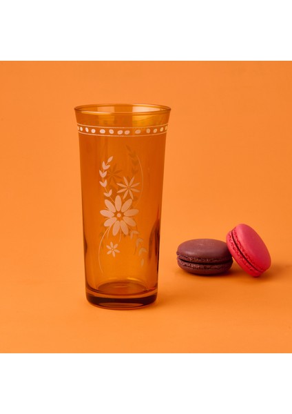 Nazenin 4'lü Meşrubat Bardağı Seti - Amber - 290 ml