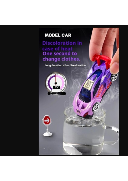 1 Parça Sıcaklık Algılayan Renk Değiştiren Mini Yarış Arabası Termokromik fırsatları