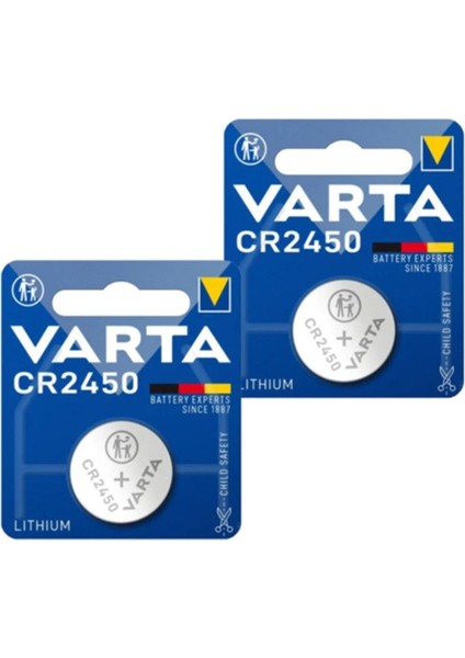 CR2450 3V Lityum Pil 2 Adet