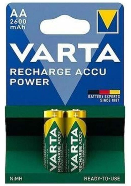 Accu Power 2600 Mah Aa 2'li Şarj Edilebilir Kalem Pil