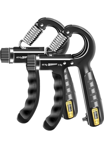Sayaçlı Bilek Güçlendirme Yayı 5-60 kg Siyah + Sporcu Dizlik Set modelleri