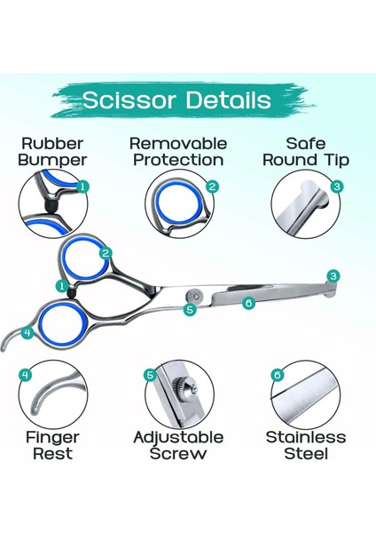 5 I 1 Arada Profesyonel Evcil Hayvan Bakım Makas Seti indirimleri