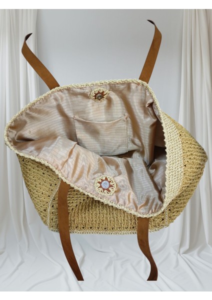 Kadın El Emeği Hasır Büyük Omuz Çantası fırsatları