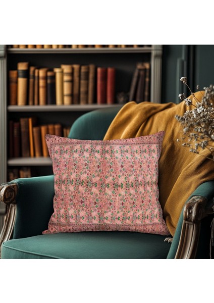 Vintage Desenli Kırlent Kılıfı