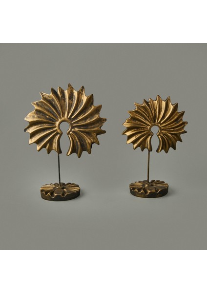 Deco Adella 2'li Dekor - Gold - 32 cm + 28 cm
