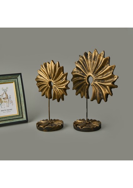 Deco Adella 2'li Dekor - Gold - 32 cm + 28 cm