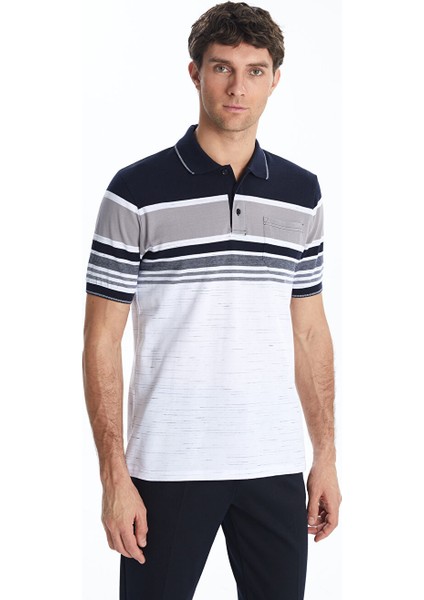 Yeni Sezon Polo Yaka Cizgili Pike Erkek Tisort - S5FF54Z8
