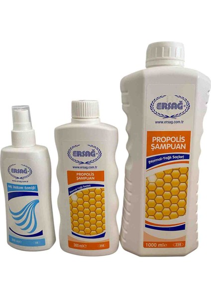 Propolis Şampuan 1000ML +Propolis 500 ml +Saç Bakım Toniği (Özel Set)