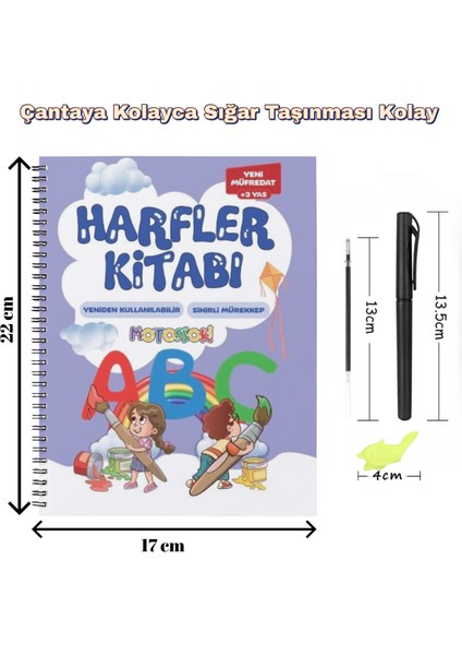 Sihirli Yazı Defter Kitap 2'li Set | Harfleri | Sayıları Öğreten Oluklu (Kabartmalı) 2’li Kitap Seti | Sihirli Yazı Defterleri fiyatları