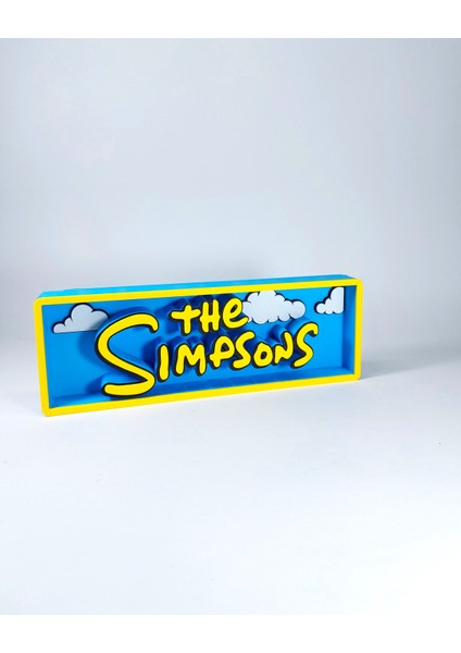The Simpsons 3D Logo Baskı Dekor