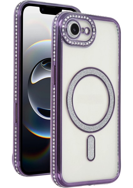 Apple Iphone 16E Joke Simli Magneticsafe Kılıf - Derin Mor Bstmy