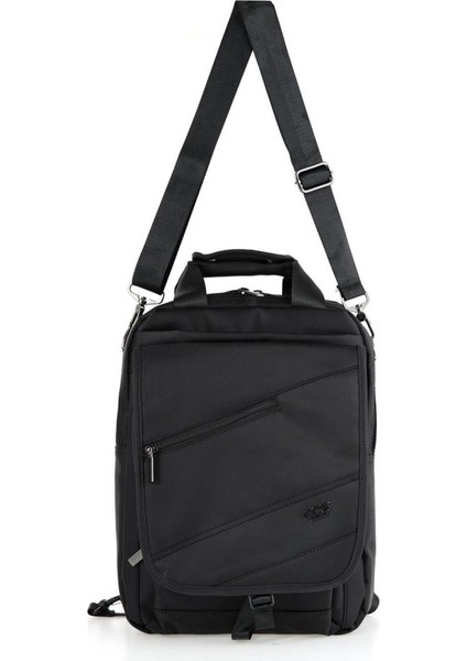 51426 Su Geçirmez Kumaş Unisex Sırt ve El Çantası – Şık ve Dayanıklı Tasarım - Siyah