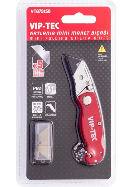 VT875158 Mini Katlanır Metal Maket Bıçağı fırsatları