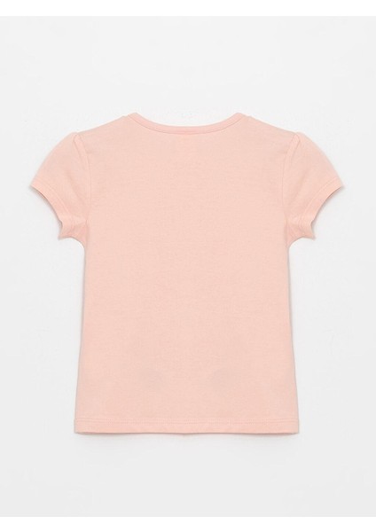 Pembe Bisiklet Yaka Basic Kız Bebek Tişört fiyatları