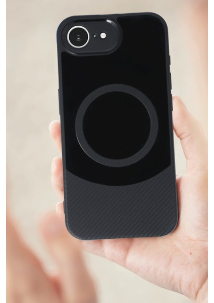 Iphone 16E Kılıf Maya Karbon Kapak - Lacivert Bstmy