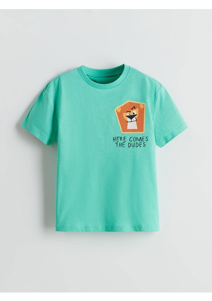 Yeni Sezon Bisiklet Yaka Baskili Erkek Cocuk Tisort 3'lu - S5HT44Z1 modelleri