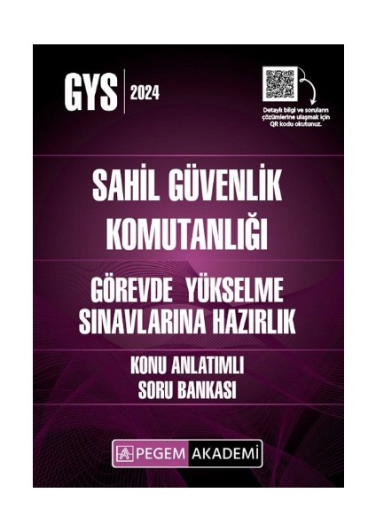 2024 Gys Sahil Güvenlik Komutanlığı Görevde Yükselme Konu Anlatımlı Soru Bankası