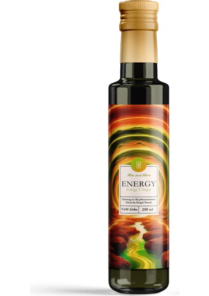 Energy Sirke - Ginseng ve Keçiboynuzlu, Doğal, Enerji Sirkesi, 250 ml