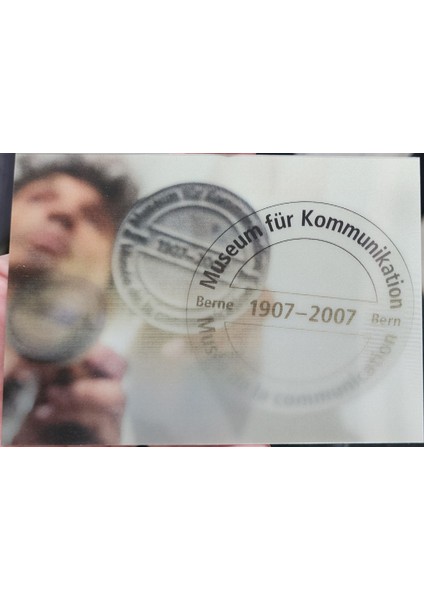 Isviçre Bern Iletişim Müzesi 100. Yıl Üç Boyutlu Kart 1907-2007