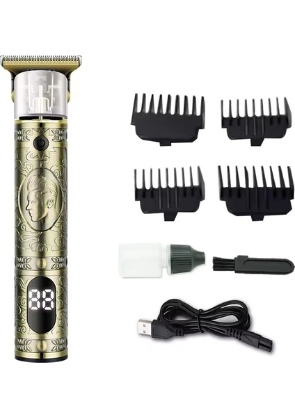 KP- 2149 Profesyonel Saç Sakal Ense Vücut Lazer Öncesi Kuaförlere Özel Tıraş Makinesi Demir Kasa