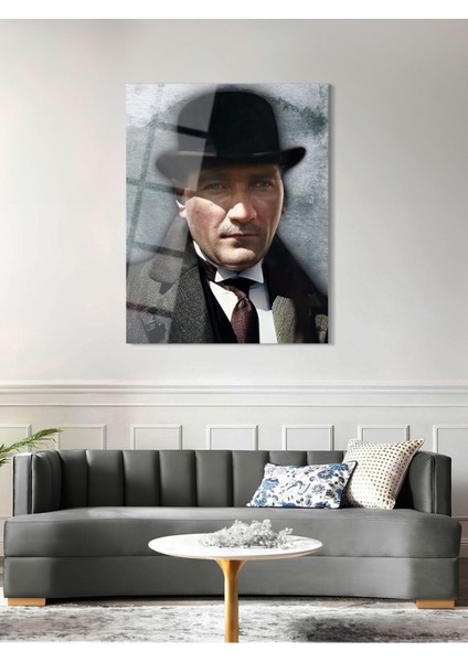 Atatürk Cam Tablo - Cam Tablolar - Atatürk Tablo - Atatürk Portresi - Atatürk Tablosu - ATA001 fırsatları