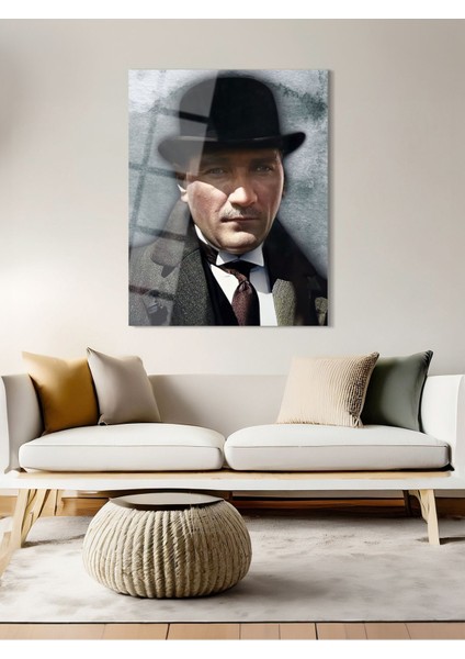 Atatürk Cam Tablo - Cam Tablolar - Atatürk Tablo - Atatürk Portresi - Atatürk Tablosu - ATA001 indirimleri